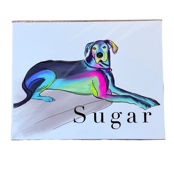 Modern Pop Art Great Dane Print Sugar Meagan Russell Illustrative Wall Artwork